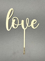 Caketopper Love 14cm 4mm Pappelsperrholz Lasercut